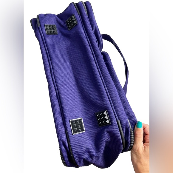 Ricardo BEVERLY HILLS Purple Travel Bag Carry On Crossbody Luggage Perfect Condi - Picture 11 of 14